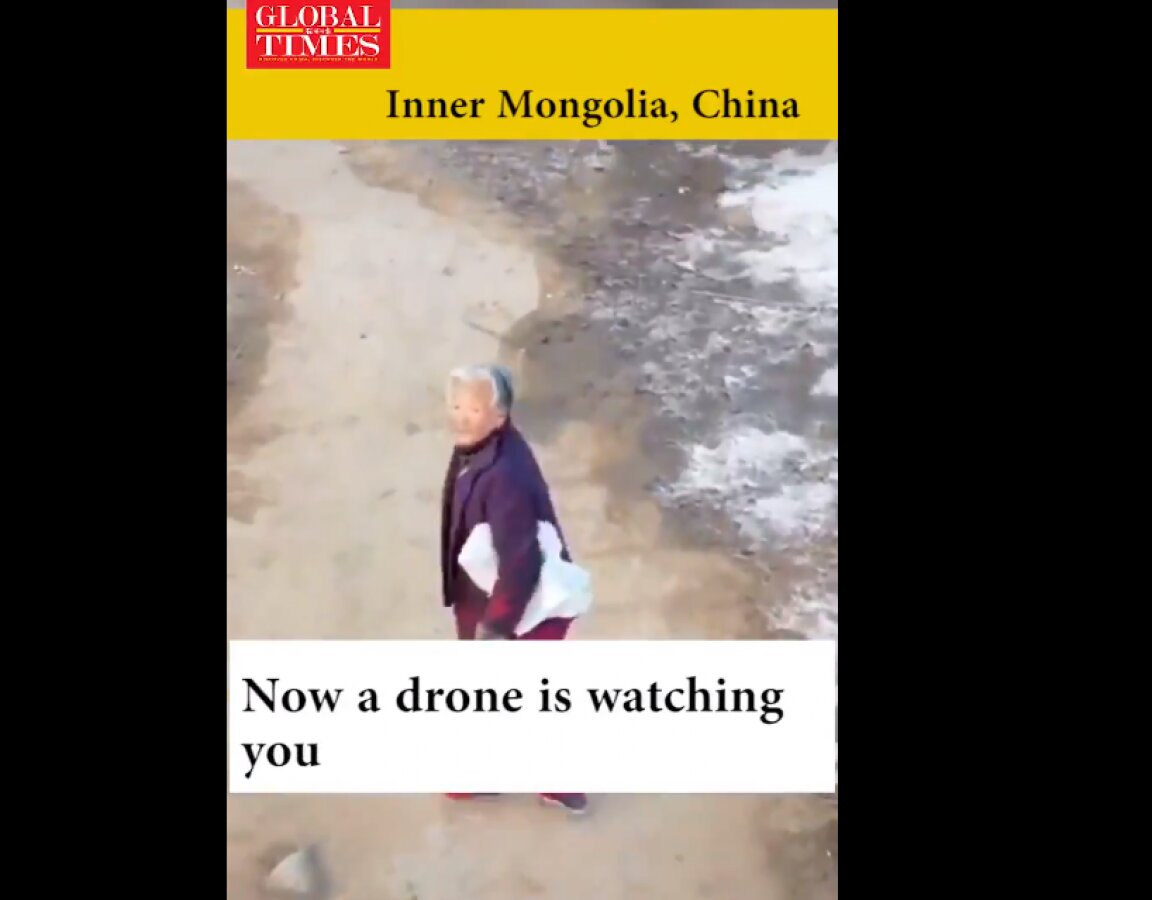 Китай, коронавирус 2019-nCoV, дроны, преследование, заставляют, одеть, маски, видео