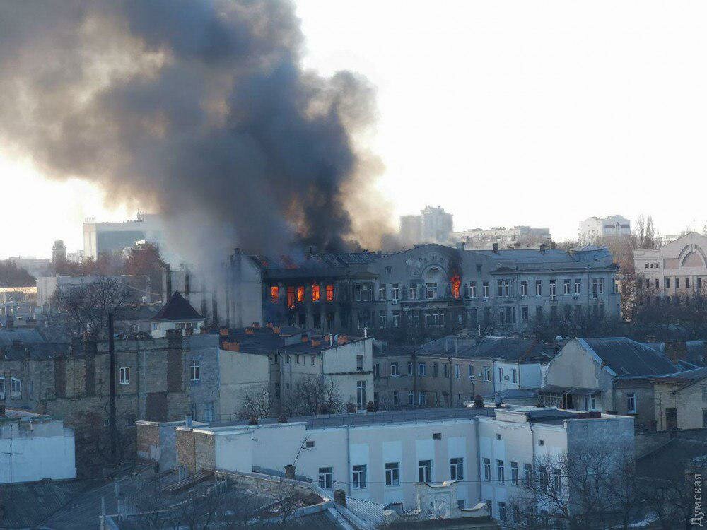 одесса, пожар, колледж, пострадавшие, студенты, новости украины, видео, кадры