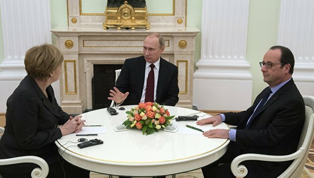 Путин, Олланд и Меркель провели переговоры после теракта в петербургском метро: подробности