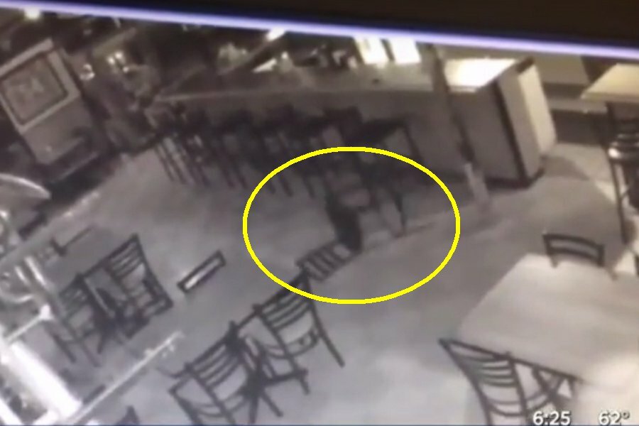В Интернет попали кадры, как призрак громит ресторан 