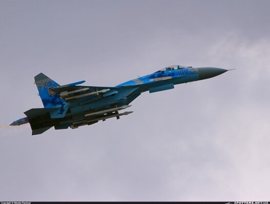 В Сети опубликовали первые кадры катастрофы с украинским Су-27