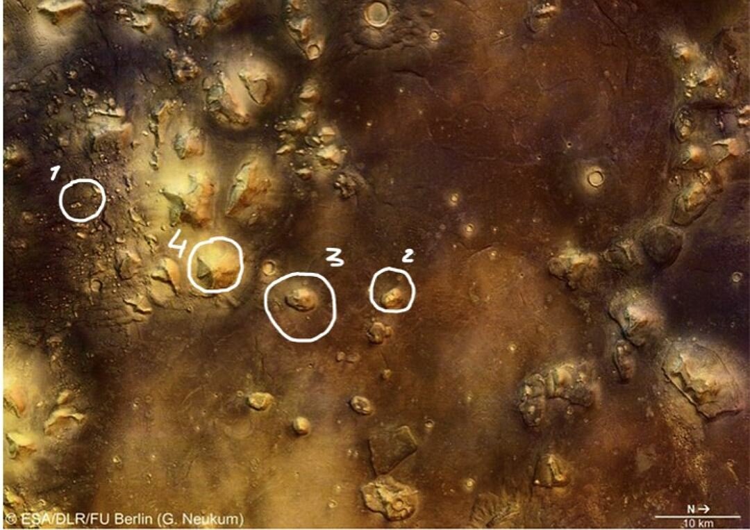 Сенсационная находка на Марсе: археологи попытались разгадать феномен ʺпятеркиʺ, которая образовалась возле марсианского Сфинкса 