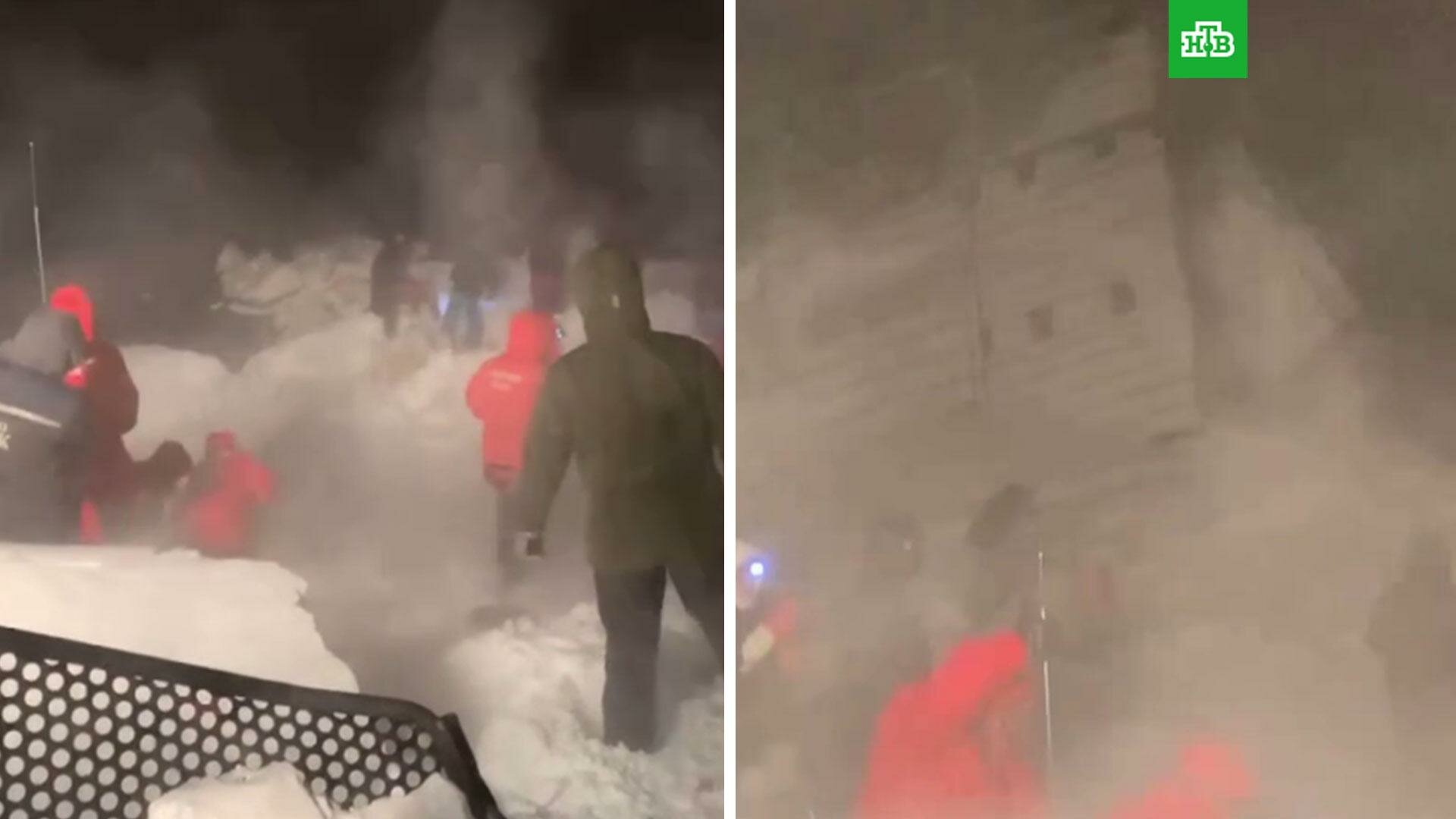 Место схождения лавины в Норильске попало на видео: под завалами нашли людей