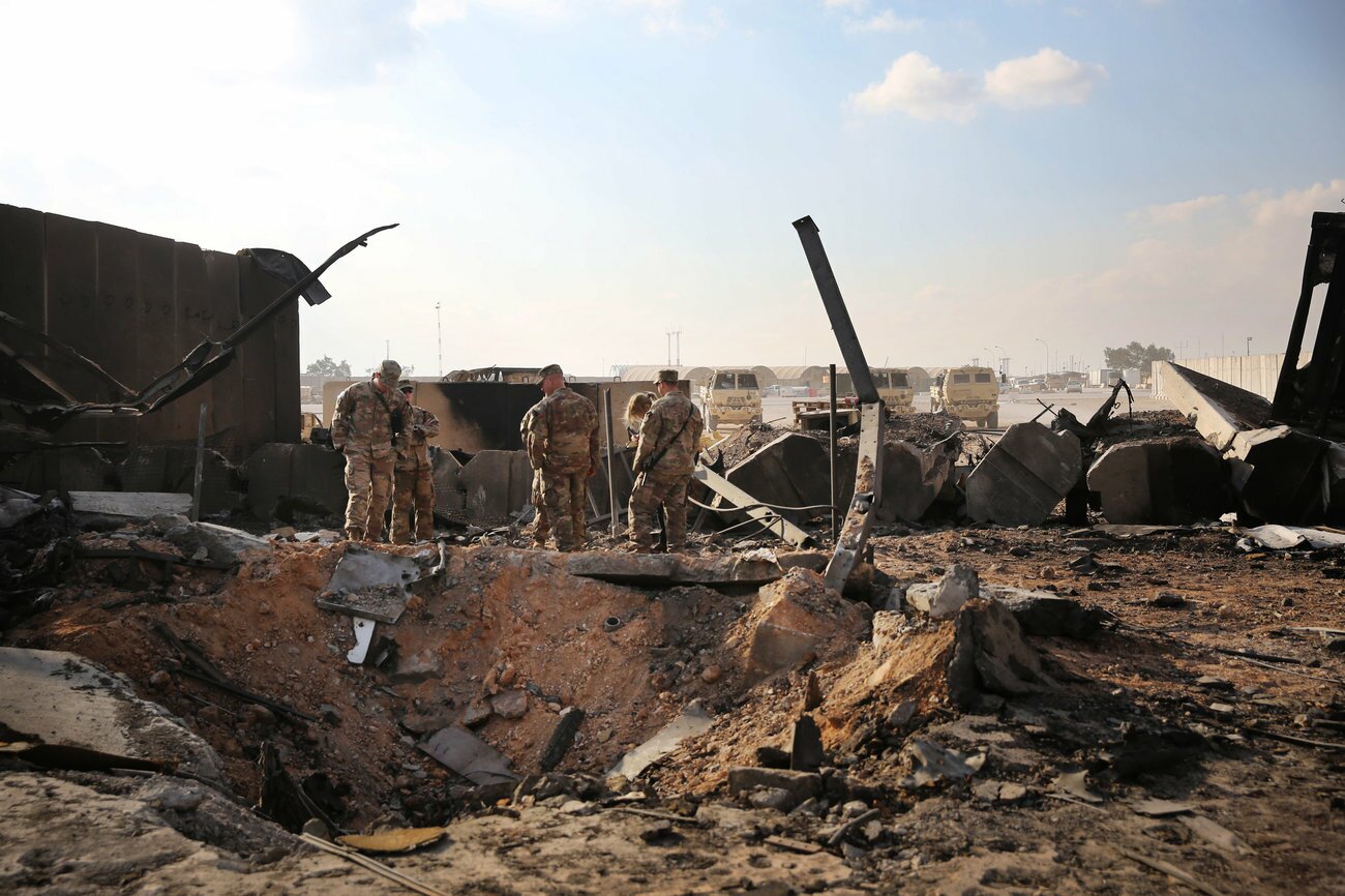 ирак, база, аль-асад, ракетный удар, иран, разрушения, фото 