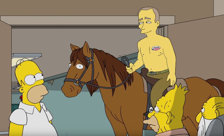 ​Путин появится в юбилейной 600-й серии "Симпсонов" и проголосует за одного из кандидатов в президенты США