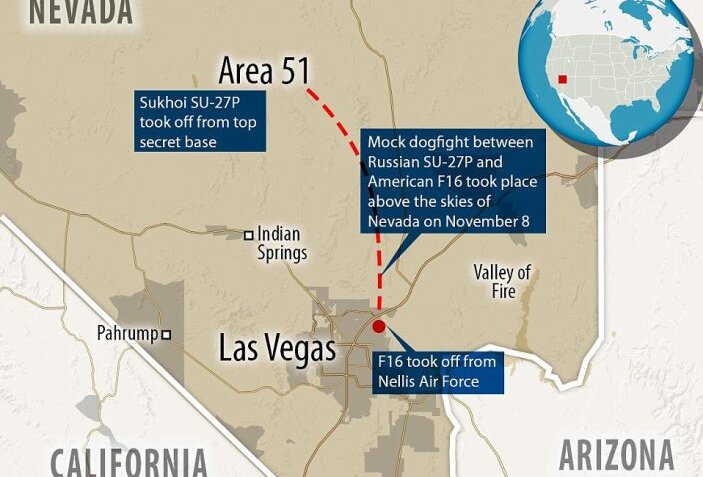 Опубликована карта места таинственного крушения Су-27 вблизи авиабазы ВВС США