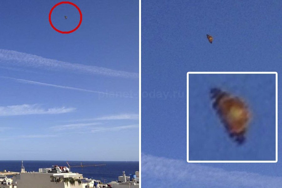 Над Мальтой пролетел НЛО в виде круасана 