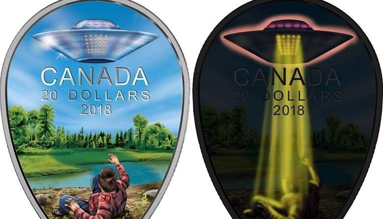 В Канаде выпустили 20-долларовую монету, посвященную встрече человека с внеземными цивилизациями 