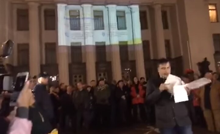 Саакашвили на "майдане" в Киеве рассказал, как "спасти Украину за 70 дней", - кадры 