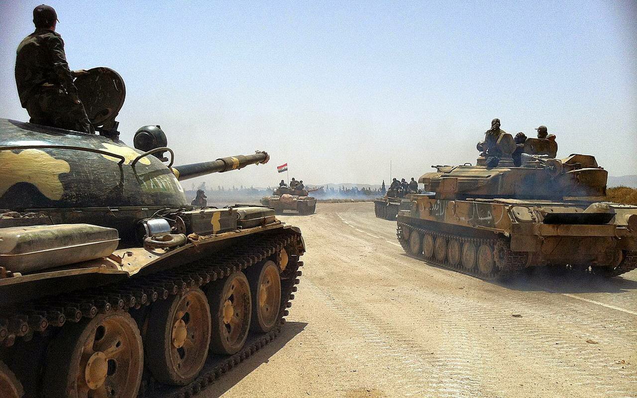 Сирия, танки, терроризм, происшествие, т-62