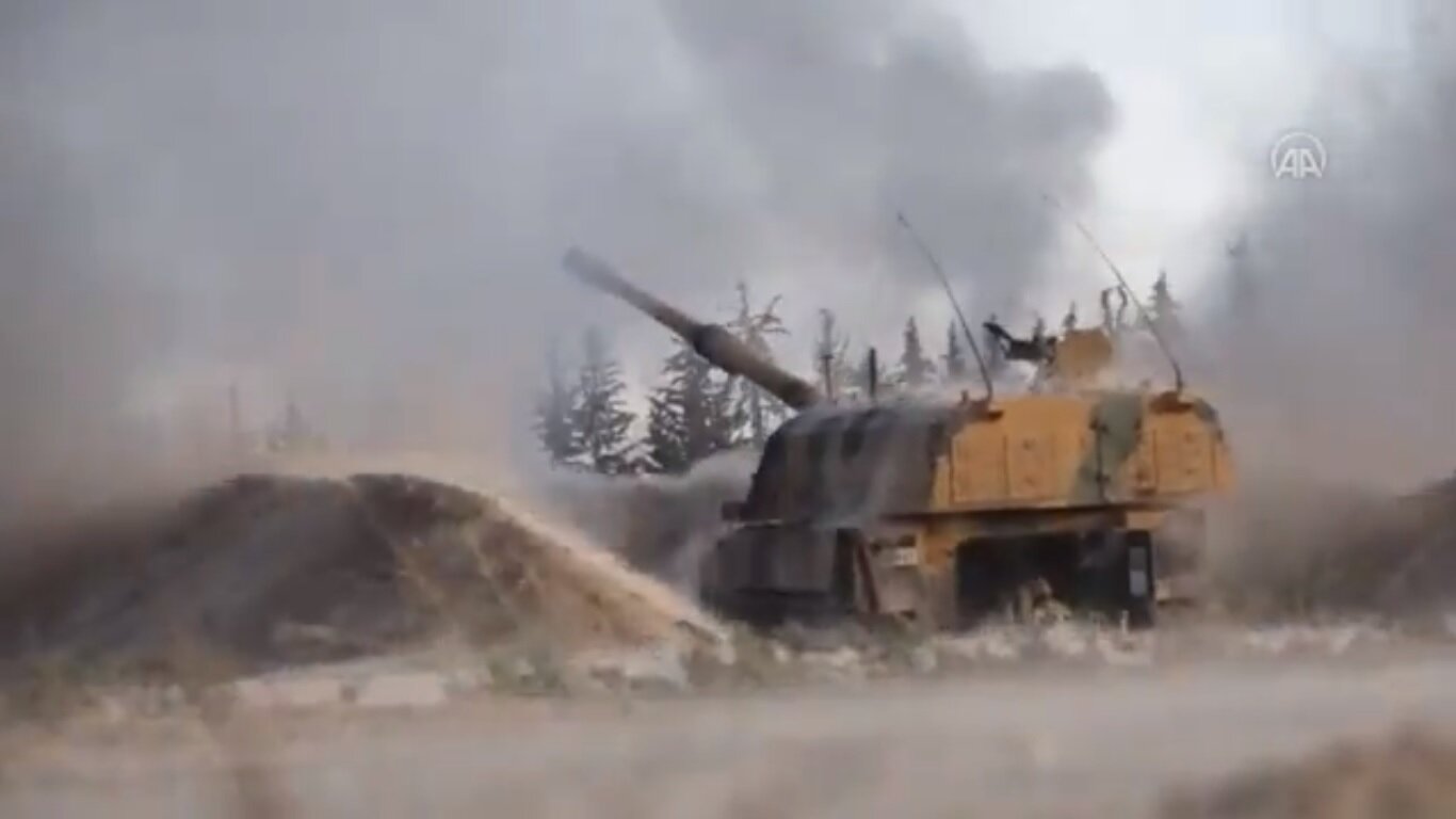 Непрекращающиеся залпы артиллерии: Турция показала видео ударов по сирийской армии 