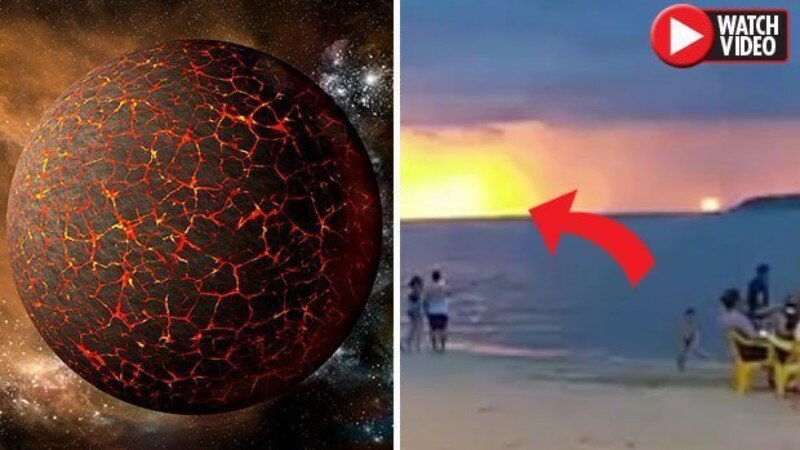 Появилась на закате Солнца: отдыхающие запечатлели на видео сокрушительную планету Нибиру 