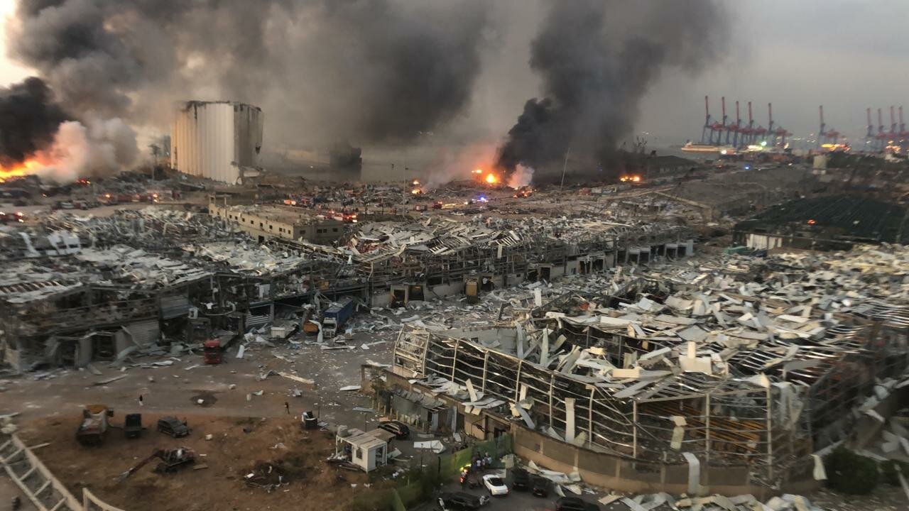 ​Роскосмос показал катастрофические разрушения Бейрута со спутника