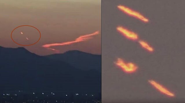 Чилиец снял на видео крупный НЛО, который парил в облаках Сантьяго 