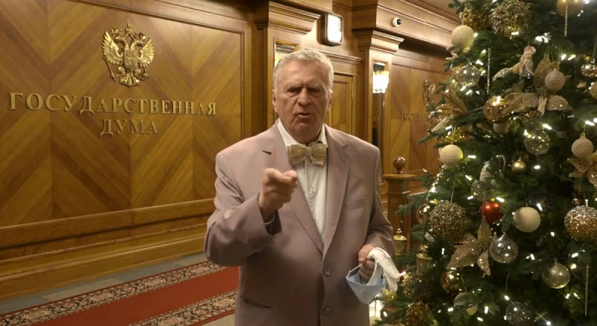 Жириновский в новогоднем поздравлении рассказал анекдот: "Каждая свинья сожрать хочет"