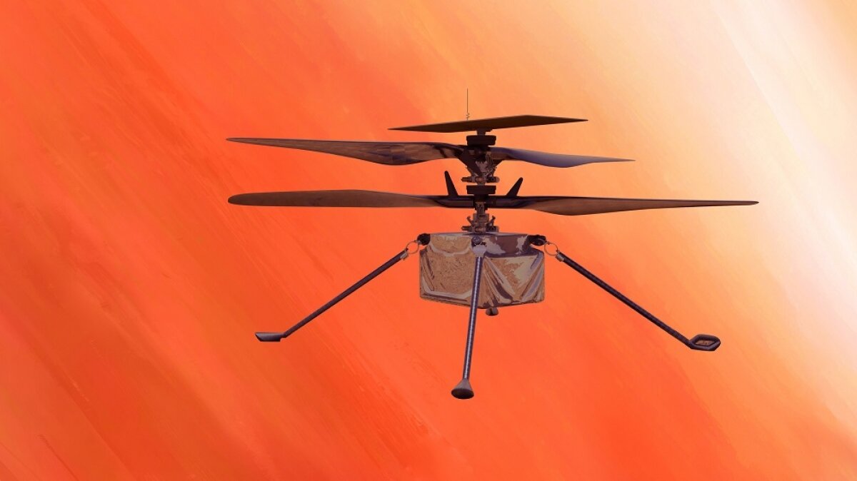 Кадры первого полета вертолета Ingenuity на Марсе попали в Сеть