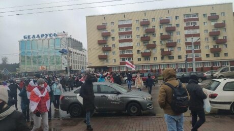 ​В центре Минска вновь замечены водометы и спецтехника: кадры