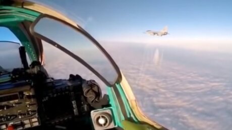 МиГ-31, F-16, вкс рф, нато, перехват, истребитель, видео 