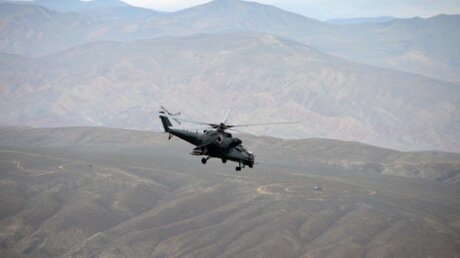 ​Опубликованы кадры вертолета “Ми-8” ВВС Азербайджана, сбитого в Нагорном Карабахе
