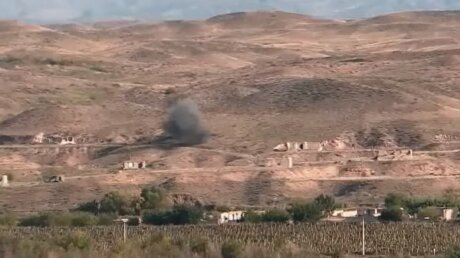 Армяне показали видео ликвидации военной техники Азербайджана на фронте в Карабахе