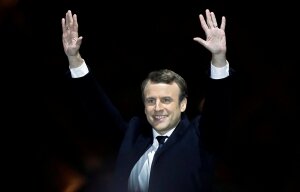 Франция, выборы, 2017, Эммануэль Макрон, празднование, победы, смотреть фото