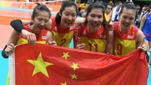 КНР,Китай,Олимпиада,скандал,флаг,волейбол,спортсменки,волейболистки,новости,спорт