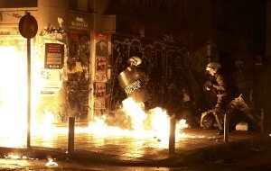 Афины, посольство США, Барак Обама, происшествия, протест, коктейли Молотова
