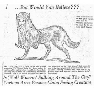наука, Алабама женщина-волк легенда феномен аномалия (новости), происшествие