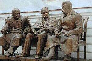 памятник Иосифу Сталину, Уинстону Черчиллю и Франклину Рузвельту, ялта, крым, россия, зураб церетели