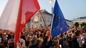 Польша, Протесты, Судебная реформа, Слезоточивый газ, Столкновения