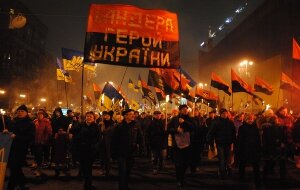 Украина, Одесса, факельное шествие, Степан Бандера, день рождения, Одесса, Днепропетровск