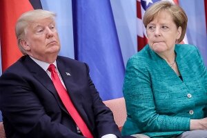 меркель, трамп, конфеты, саммит, большая семерка, политика 