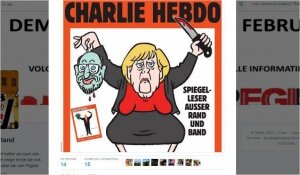 Charlie Hebdo, карикатура, меркель, германия, отрезала голову конкуренту