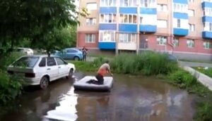 россия, ярославль, погода, дождь, кадры, потоп