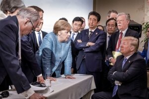 США, Дональд Трамп, Ангела Меркель, Фотография, Саммит G7