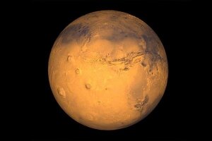 Европейское космическое агентство, фото, Марс, Красная планета, зонд Mars Express, широкоугольное изображение, красный ландшафт экватора, вулкан, Альба Монс, каньон