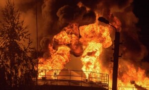 нефтебаза, взрыв, пожар, Украина, Киев, Васильков, происшествия