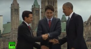Барак Обама, Мексика, США, Канада, Оттава, рукопожатие, видео
