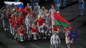 Паралимпийские игрі, делегация, Россия, флаг, Белоруссия, наказание, открытие, церемояния