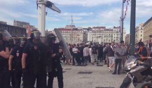 марсель, фанаты, драка, англия, полиция, евро-2016, видео 