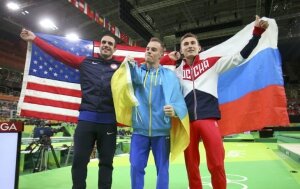 Олег Верняев, Давид Белявский, гимнастика, брусья, Олимпиада, золото, медаль, бронза