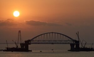 керченский мост, строительство, арка, близок к финишу, крым, керчь, море, арка, железная дорога, россия, когда запустят