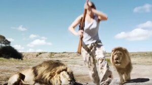 лев, видео, Африка, браконьеры, охотники, фото