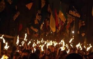 Украина, Киев, националисты, факельное шествие, годовщина расстрела майдана, общество