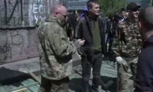 Украина, Киев, азов, радикалы, памятник чекистам, видео