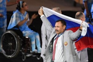 Паралимпиада, МПК, флаг России, белоруссия, делегация, церемонии открытия, Андрей Фомочкин