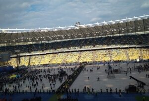 украина, киев, дебаты, порошенко, зеленский, политика, выборы президента, фото, кадры с олимпийского