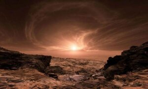 Марс, космос, научное явление, атмосфера, облака 