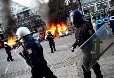 франкфурт, 18 марта, ес, митинг, столкновения, беспорядки