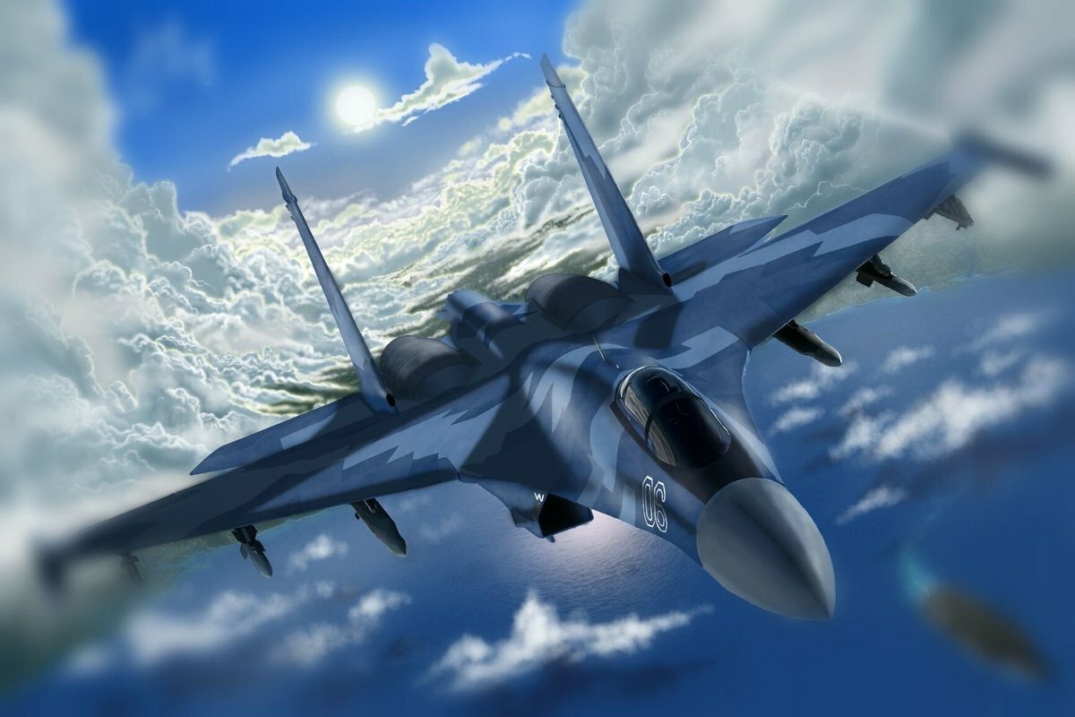 Су-35 настиг американский F-18 и показательно его "устранил"